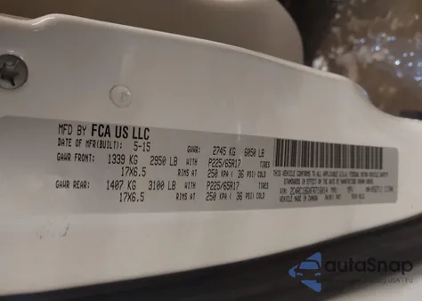 2015 Chrysler Town & Country Touring из США, поврежденный, VIN 2C4RC1BGXFR716014